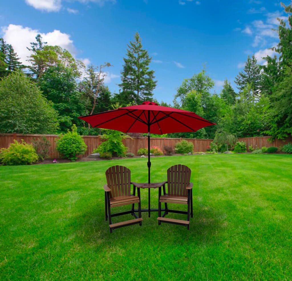 connected patio set poly