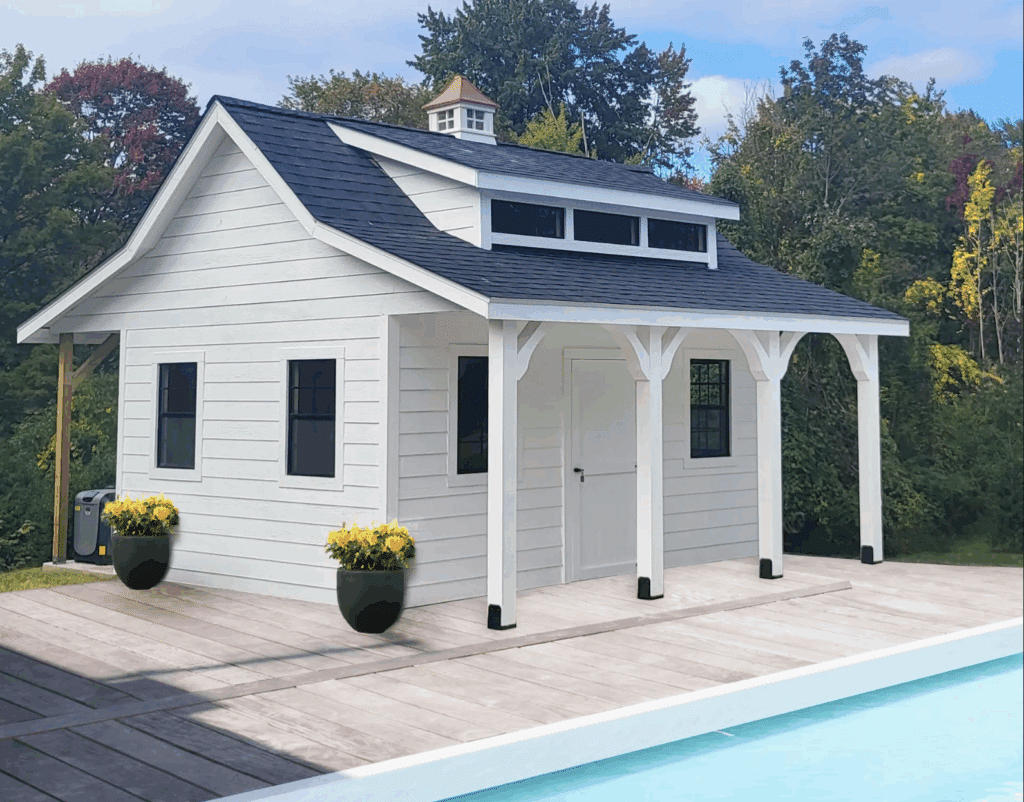 Custom pool house build