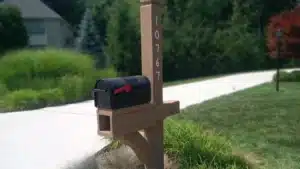 Custom wood mailbox