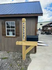 Wooden mailbox