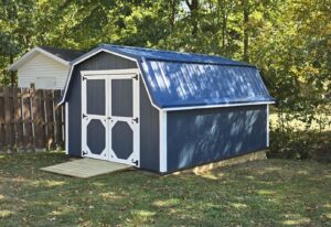 Blue Mini Barn with ramp